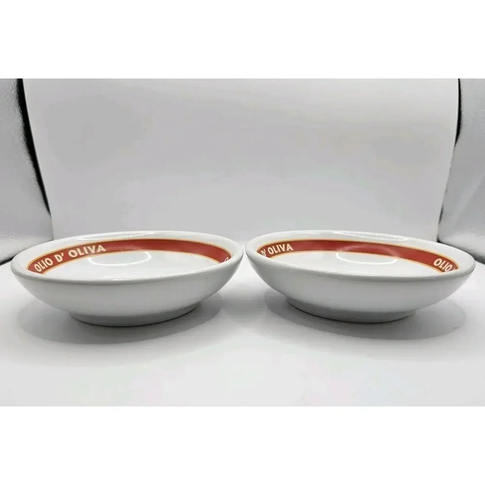 Pottery Barn Parmigiano & Olio D'Oliva Serving Dipping Bowls 4 Piece Set